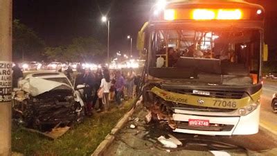 Colis O Frontal Entre Nibus E Ve Culo Na Eptg Deixa Dois Feridos