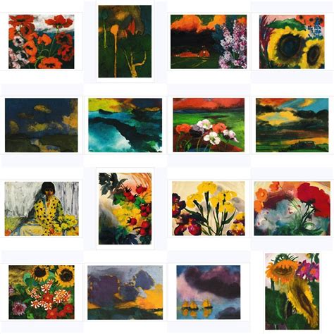 Kunstkarten Komplett Set Emil Nolde Amazon de Bürobedarf Schreibwaren