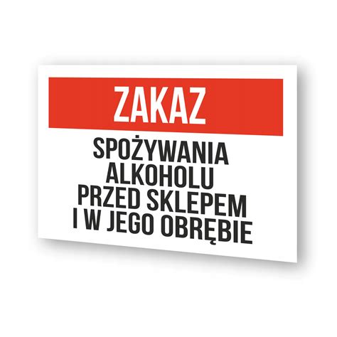 Tabliczka Zakaz Spo Ywania Alkoholu X Pcv Mm Tabliczka Zakaz