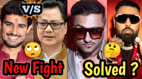 Dhruv Rathee Vs Kiren Rijiju Controversy Badshah Honey Singh Fight