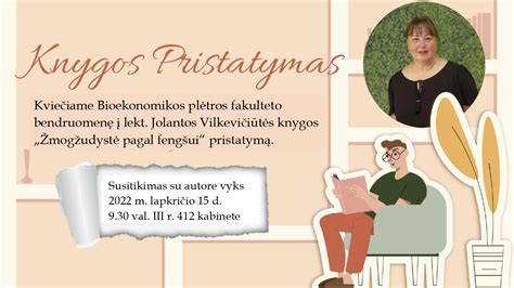 Jolantos Vilkevi I T S Knygos Pristatymas Vdu Em S Kio Akademija