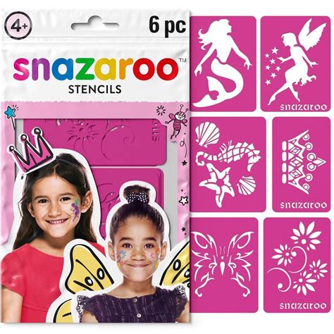 Jual Cetakan Stensil Snazaroo Stencil Set 6 Face Body Paint Shopee