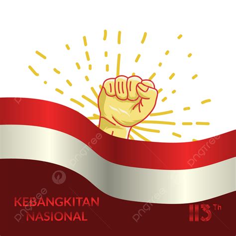 Flag Kebangkitan Nasional Indonesian Celebration Greeting Indonesia