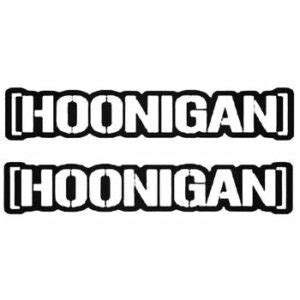 Hoonigan Outline X2 Vinyl Decal Sticker - NiceDecal