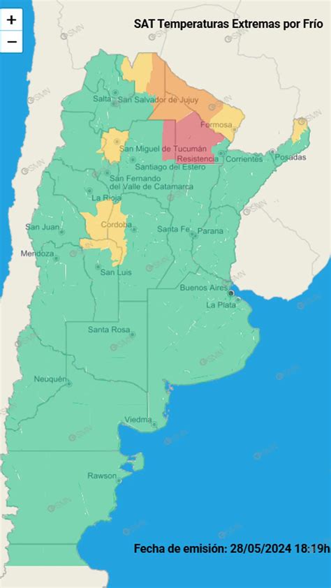 Rigen Alertas Rojas Naranjas Y Amarillas En 11 Provincias Por Frío