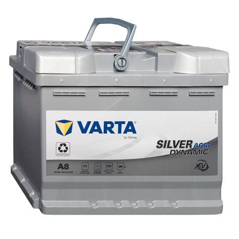 VARTA A8 (D52) Silver Dynamic AGM Autobatterie 12V 60Ah | Batterie24.de