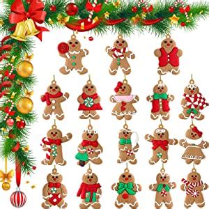 Amazon 18 Pcs Gingerbread Man Ornaments For Christmas Tree