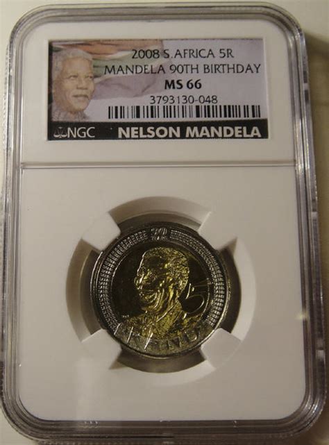 2008 Birthday R5 2008 Nelson Mandela 90th Birthday R5 Coin NGC