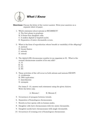 Deped Science Chromosomes Docx