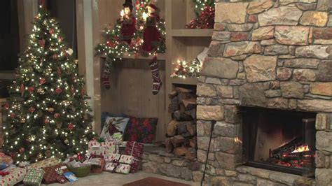 Relaxing Fireplace And Music For Christmas - YouTube