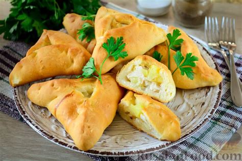 Рецепт: Эчпочмак с курицей и картошкой на RussianFood.com