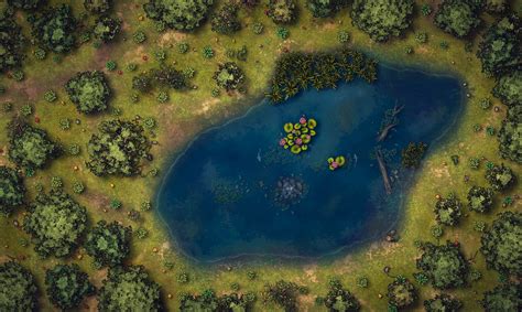 Forest Lake With Submerged Spring Inkarnate Create Fantasy Maps Online