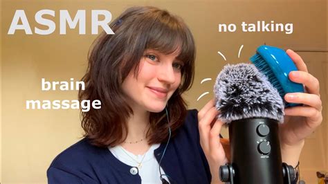 Asmr ~ Fluffy Mic Scratching Brushing Brain Massage No Talking Youtube