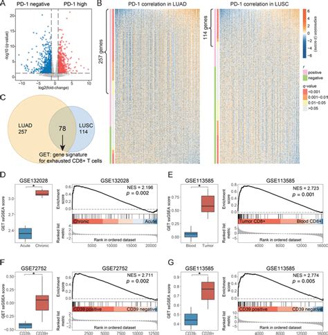 A Gene Expression Signature Of Exhausted Cd T Cells From Nsclc A