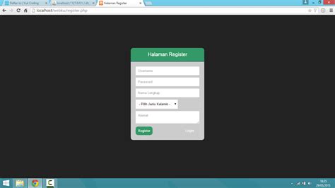 Membuat Register Pendaftaran Dengan Php Dan Mysql Yukcoding