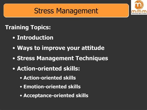 Stress Management Ppt