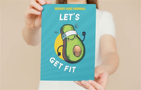 Weight Loss Journal For Women Cute Food And Fitness Log Book Etsy