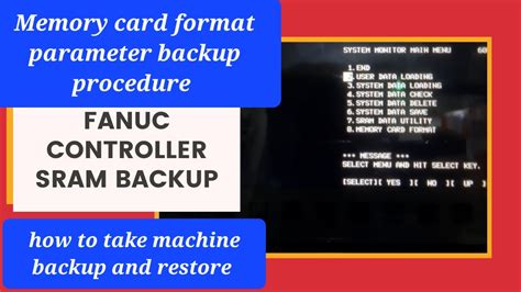 How To Machine Backup And Restore Fanuc Controller Memory Card Format