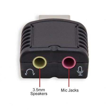 USB 2 0 External Stereo Sound Adapter With Mic Input SD AUD20066