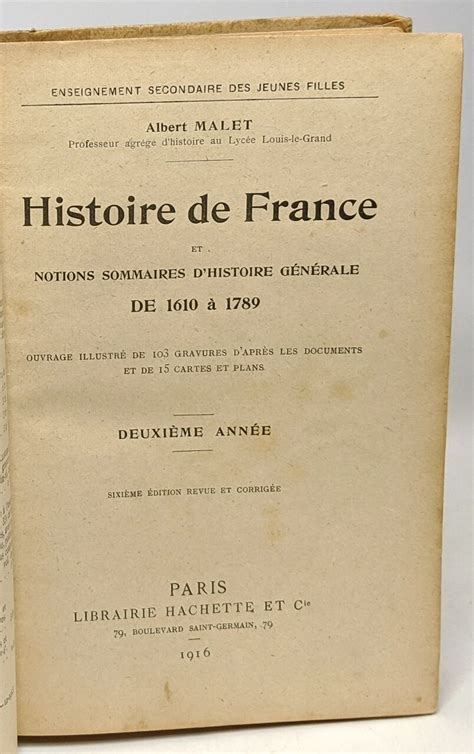 Histoire De France Et Notions Sommaires D Histoire G N Rale De