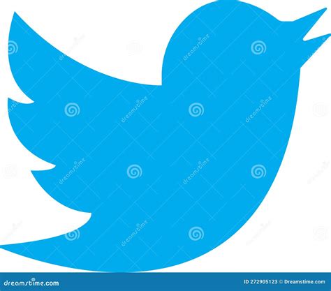 Twitter Bird Logo Realistic Social Media Icon Logotype Twitter Popular Social Media Button