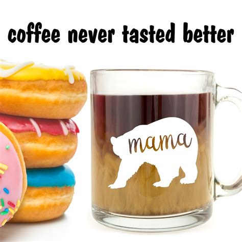 Mama Bear Glass Coffee Mug Makes A Great T For Mom Ebay