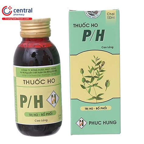 Thuốc Ho P H trị các triệu chứng ho như ho gió ho khan hiệu quả