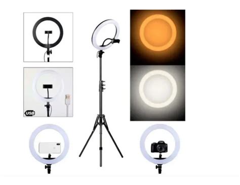 Iluminador Ring Light Polegadas W Cm C Trip Led