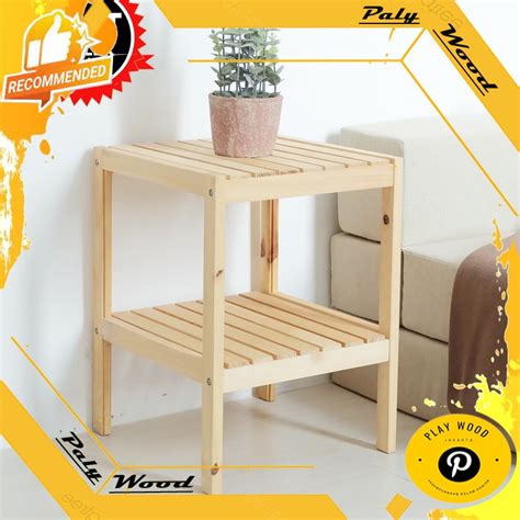 Jual Oana Wooden Shelf 2 Tingkat Rak Kayurak Serbaguna Rak Display