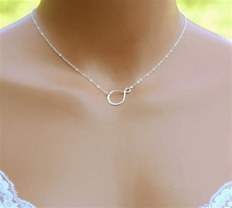 Eternity Link Necklace Friendship Gift Bridesmaid Gift