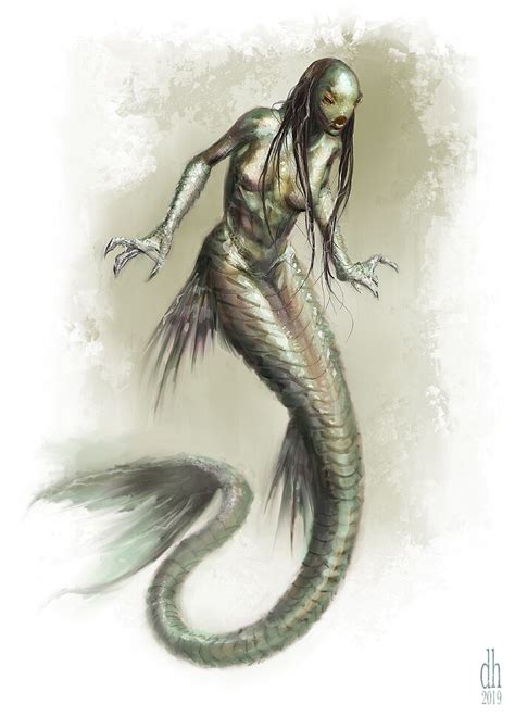 ArtStation - Swamp Siren, Damon Hellandbrand Sea Creatures Art, Alien Creatures, Mythical ...