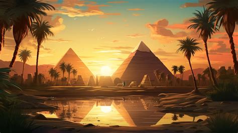 Premium Ai Image Egypt Pyramide Game Background