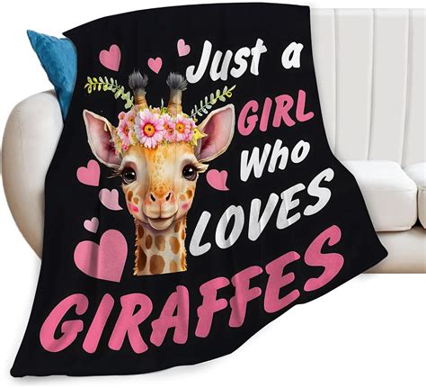 Just A Girl Who Love Giraffe Blanket Giraffe Ts For