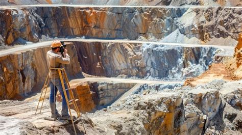 Trabajador De Una Mina De Cobre A Cielo Abierto Foto Premium