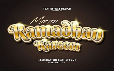 Premium Vector Ramadan Kareem D Text Effect Editable