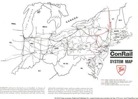 CR System Map June 1, 1976 | Conrail Photo Archive