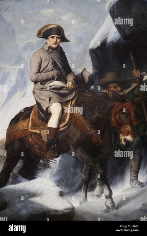 Napoleon Crosses The Alps From Paul Delaroche Hi Res Stock Photography