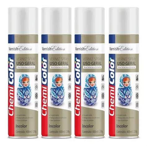 Kit Verniz Spray Incolor Uso Geral Ml Chemi Color Parcelamento