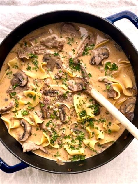 Easy Pork Stroganoff with Noodles - The Family Food Kitchen