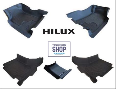 Toyota Hilux Rubber Moulded Mat Set Single Double And Club Cab Heavy Duty The Accessory Shop