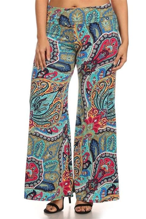 Plus Size Multi Color Paisley Palazzo Pant Our Most Popular Print To Date These Pants Can Go