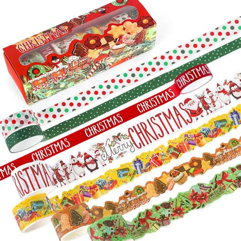 Amazon Jarthenaamcs Christmas Washi Tape Set Assorted Xmas Design