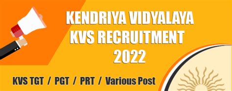 Kvs Recruitment Apply Online Kvsangathan Nic In