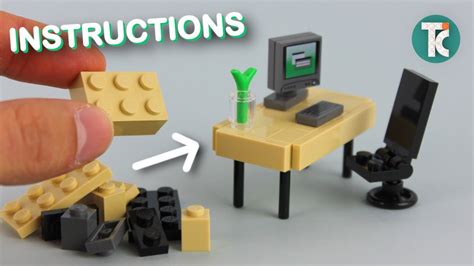 Lego Office Desk Tutorial Youtube