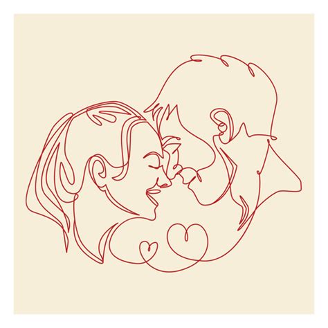 Couples Romance Continuous Line Label Png And Svg Design For T Shirts