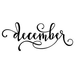 The Word December Written In Cursive Calligraphy With Black Ink On A