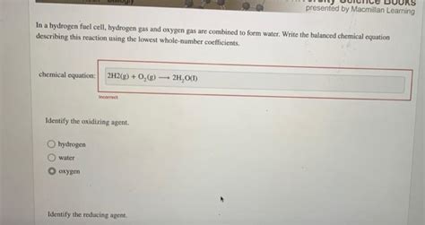 Solved In A Hydrogen Fuel Cell Hydrogen Gas And Oxygen Gas Chegg