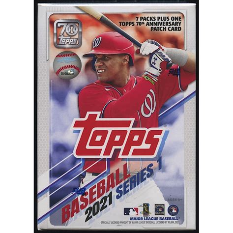 2021 Topps Series 1 Baseball Blaster Box 70th Anniversary Patch