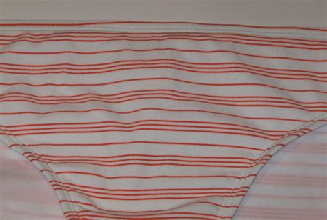 Xhilaration Cheeky Striped Bikini Swim Bottoms XL White Pink EBay