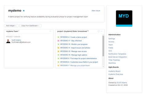 Demo Projects | YouTrack Server Documentation